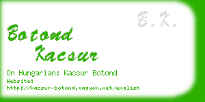 botond kacsur business card